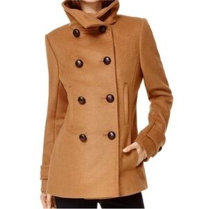 ARITZIA BABATON wool cashmere fully lined coat button up pockets camel size XS